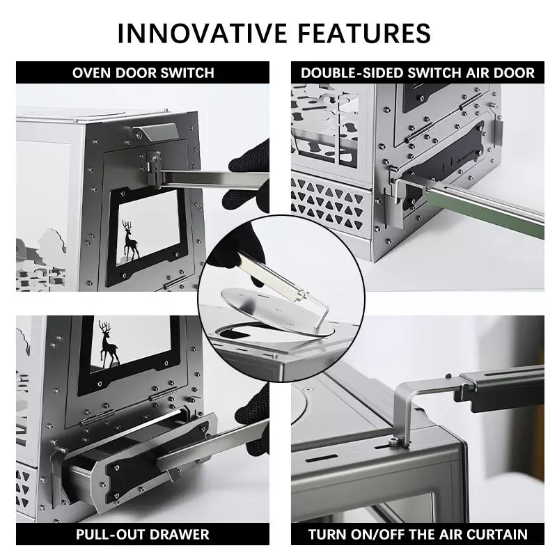 Палатка из нержавеющей стали, дровяная печь