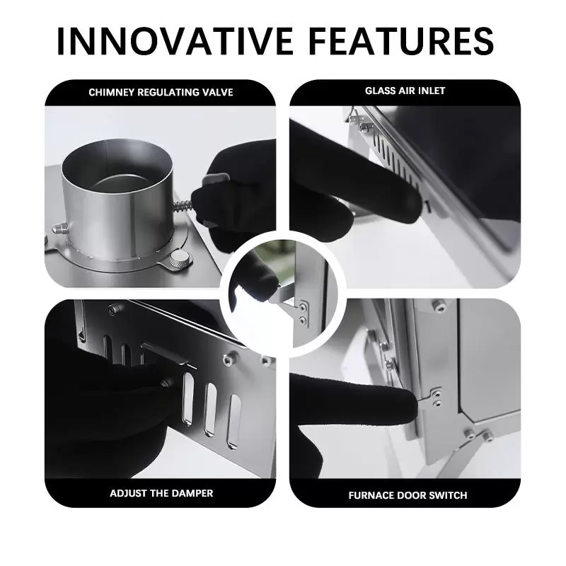 Складная палатка, дровяная печь для зимнего кемпинга